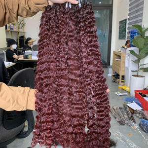 วิกผมคนเวียดนาม100% วิกผมหยิกเป็นลอนหนา8-32นิ้ว180ผมเรีมีปลายเต็ม - Product Image 1