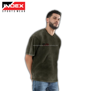 Venta al por mayor hombres lavado ácido sólido Vintage Camiseta 100% algodón de gran tamaño de secado rápido cuello redondo diseño de alta calidad Impresión de transferencia de calor - Product Image 4