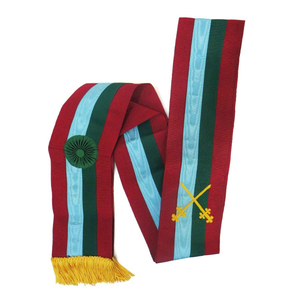 Nueva llegada 2025 Consejo de caballeros Grand Sash bordado personalizado Masonic Regalia Sash para la venta - Product Image 1