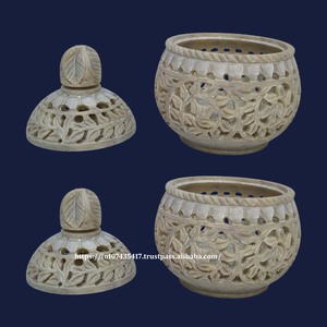 มือแกะสลักหินสบู่คุณภาพดีไซน์ทันสมัยสำหรับตกแต่งบ้าน - Product Image 1