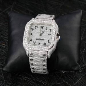 Haute qualité automatique mécanique personnalisé fait à la main D couleur VVS Moissanite diamant glacé Hip Hop montre en acier inoxydable meilleur prix - Product Image 1