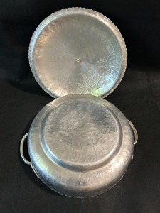 High Quality Silver Finished Floral Engraved Metal Casserole Ideal <b>For</b> Wedding Buffet Catering And Event <b>Food</b> Display From India - Product Image 6