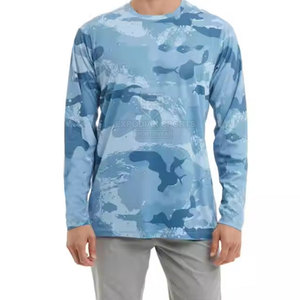 Chemises de pêche pour hommes EXPODIAN SPORTS, séchage rapide, UPF 50, haute qualité, spandex/polyester, couleur unie, respirantes, OEM/ODM personnalisées - Product Image 3