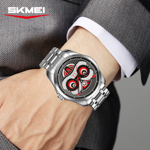 Lịch đơn giản cổ giản dị Đồng hồ nam 3ATM không thấm nước vui hổ thạch anh phong trào dây đeo bằng thép không gỉ Nhà máy trực tiếp - Product Image 3