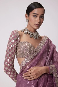 Indian Boutique Designer Elegante Fancy Faux Georgette Saree Exclusivo Elegante Blusa Étnica Última Moda Ropa de Fiesta Nupcial - Product Image 5