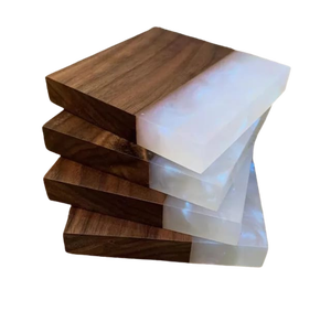 Elegant Customized <b>Wooden</b> Tea Cup Mats Two-Type Joint Wood Coaster at Low Price Color Combination <b>Wooden</b> Tea Platters Pads - Product Image 6