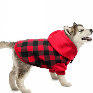 Chaleco de lana de algodón cálido medio Sudadera con capucha para perro con bolsillos Patrón transpirable y sólido - Product Image 3