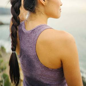 Gym Fitness sin mangas Flowy Tank Top Soft Women Scoop Neck Loose Fit Tanktops - Product Image 2