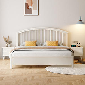 <span class=keywords><strong>Lit</strong></span> double moderne en bois massif avec cadre rembourré en velours et plateforme de rangement à vérins à gaz – Vente en gros - Product Image 1