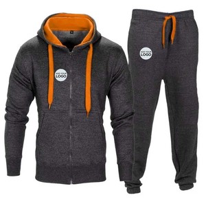 Winter Thick Fleece Men Sports <b>Suit</b> Tracksuit Hooded Sportswear Zipper Hooded+Elastic <b>Pants</b> Casual Men Track <b>Suit</b> Sets - Product Image 2