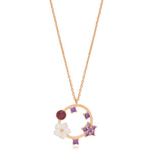 Collection d'été Fleur Creuse Ronde Charm Collier Turc Fait à la Main Bijoux en Argent Sterling 925 - Product Image 6