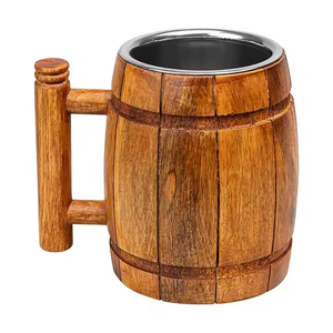 Excellentes tasses en bois écologiques et faites à la main pour boisson chaude Tasses en bois durables avec poignée disponibles à un prix abordable - Product Image 2