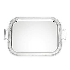 Bandeja Rectangular de Acero Inoxidable Chapada en Oro al por Mayor, Bandeja de Catering con Asas Ergonómicas, Plato de Servir Decorativo Multiusos - Product Image 5