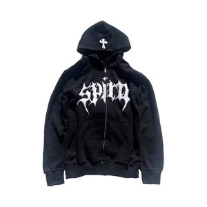 เสื้อฮู้ดมีซิปสำหรับผู้ชายผ้าคอตตอนเฟรนช์เทอร์รี่มีฮู้ด - Product Image 2