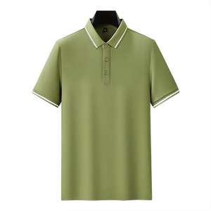 Polo personalizado de alta calidad con solapa y cremallera, camiseta de negocios, camiseta ajustada a rayas de manga corta para hombre, camiseta Polo de trabajo en equipo de Golf - Product Image 1