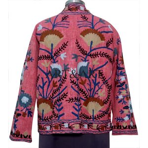 Manteau d'hiver pour femme en coton matelassé brodé à la main de qualité supérieure, longueur standard, couleurs et tailles personnalisables - Product Image 5