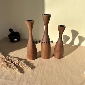 Luxury Wooden Handmade Premium Quality Candlestick Holder Stylish Home Decor <b>for</b> Living Room <b>Bedroom</b> and Dining Tradebyd - Product Image 3