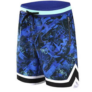 Short de basket-ball en maille de sublimation de polyester pour hommes de logo personnalisé de grande taille 6XL avec décoration de motif fabriqué sur commande - Product Image 3
