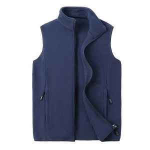 Gilet extérieur personnalisé en polaire pour hommes avec logo de broderie personnalisé pour la randonnée, le camping, les vêtements de travail, l'hiver et l'utilisation promotionnelle - Product Image 2
