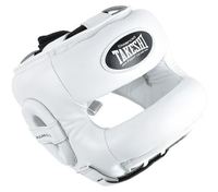 Conception de logo personnalisé de haute qualité en cuir de vachette véritable boxe sécurité tête garde MMA équipement d'entraînement barre de nez unisexe TAKESHI