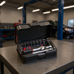 Assortiment d'outils de réparation automobile de 17 pièces avec douilles hexagonales et cliquet de 1/4'' pour utilisation USAG - Product Image 3