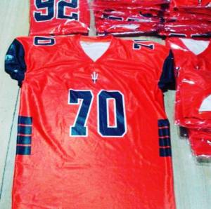 Camiseta de Fútbol Americano Personalizada para Adultos, de Malla y Tela Twill, Manga Corta, Uniforme de Sublimación de Alta Calidad para Hombre - Product Image 4