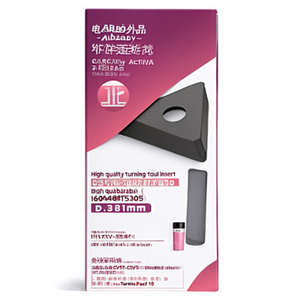 Inserto de Alta Calidad para Herramienta de Torneado ISO TNMA 160408T5305 D.3.81mm MT-CVD con Recubrimiento Negro, Paquete de 10 - Product Image 2