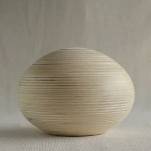 High Quality Spun <b>Bamboo</b> Human Urn Eco-Friendly Biodegradable Cremation Urn for Adults Handcrafted Memorial Ashes <b>Container</b> - Product Image 1