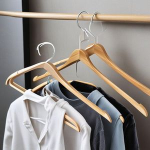 Handmade Solid Wood Clothes Hanger with Strong Handle <b>for</b> Coat Pant Suit Shirt-<b>for</b> Wardrobe Bathroom Living Room - Product Image 3