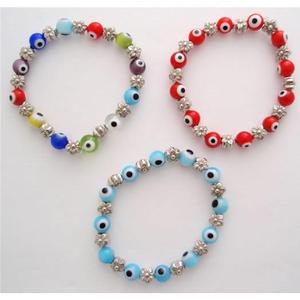 Abalorio de ojos malvados de cristal colorido para pulsera, accesorios de moda - Product Image 2