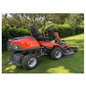 Cortacéspedes industriales de plataforma ancha de 2 tiempos con transmisión de velocidad ajustable, caja de recogida de césped de 100 L y sistema de eliminación de restos de césped - Product Image 2