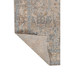 Tapis en laine noués à la main Erbe, beige et marron, grand format 9x12, motif médaillon rectangulaire en puzzle pour la maison, le couloir, l'entrée - GS-2008 - Product Image 5