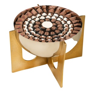 Bol à chocolat vintage avec un élégant support doré, parfait pour les mariages et les cadeaux, fournisseurs en gros de haute qualité, cadeaux - Product Image 1