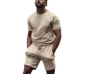 Nouveau dernière mode Top qualité été Shorts Offre Spéciale 2025 sur mesure hommes T-Shirt Shorts ensemble confortable T-Shirt court ensemble hommes - Product Image 5