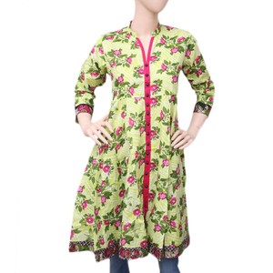 คุรตีผ้าฝ้ายพิมพ์ลายสำหรับผู้หญิง - หลายสี - Product Image 2