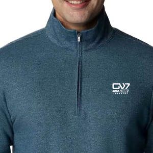 Mode à la mode hommes Basics coton mélangé demi fermeture éclair sweats impression personnalisée hommes Basics coton mélangé demi fermeture éclair sweats - Product Image 4