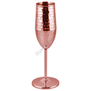 Copa de vino de acero inoxidable martillado - Product Image 3