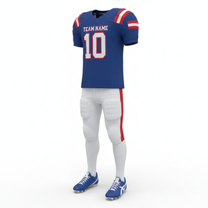 Ensemble de maillot et short de football américain personnalisable, 100% polyester, respirant et grande taille avec position du logo sur le devant - Product Image 2