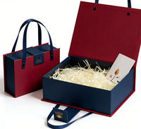 Boîte rigide de luxe pour cadeau de mariage, souvenir, avec fermeture magnétique, revêtement en feuille d'or, doublure en éponge, papier enduit pour sous-vêtements
