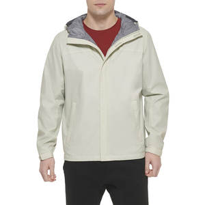 Chaqueta de lluvia de lona impermeable para hombre con función de rompevientos Colocación del logotipo frontal - Product Image 3