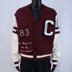 Chaqueta Universitaria Personalizable para Hombre, Chaqueta Universitaria Moderna de Moda Urbana, Parches Bordados de Chenilla al por Mayor, Chaqueta de Lana para Invierno - Product Image 1