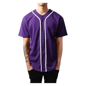Design personnalisé pour hommes, maillot de baseball américain, chemise d'équipe respirante à séchage rapide, vêtements de sport imprimés par sublimation, ensemble d'uniformes OEM - Product Image 1