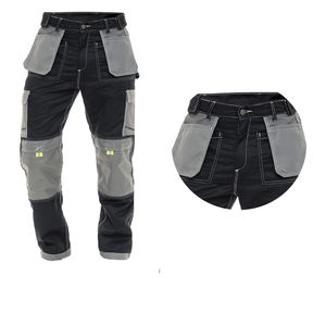 Pantalons de travail cargo de sécurité pour hommes de haute qualité, certifiés CE, coupe-vent, en coton, résistants, avec poches pour genouillères personnalisables - Product Image 6