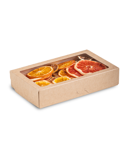 Caja de Papel Kraft de Alta Calidad de 1000 ml para Alimentos con Ventana Transparente a Prueba de Fugas para Comida para Llevar, Exhibición de Alimentos, Logotipo Personalizado - Product Image 1