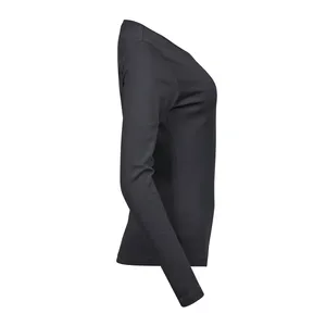 Custom <b>Ladies</b> <b>Long</b> Sleeve Interlock <b>T</b>-<b>Shirt</b> <b>for</b> Promotional Merchandising - Product Image 4