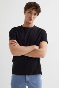 Camiseta Deportiva Casual para Hombre, Corte Holgado, 100% Algodón Elástico, Cuello Redondo, Manga Corta, con Logotipo Estampado - Product Image 4