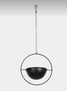 Pot de jardinière suspendu en métal au Design moderne avec chaîne, utilisé pour la décoration de la maison, couleur noire, matériau de haute qualité utilisé dans la jardinière suspendue - Product Image 4