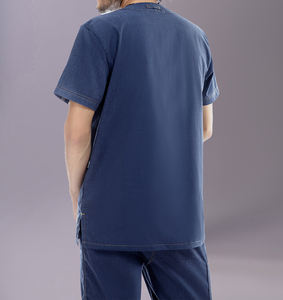 Uniforme d'hôpital à col en V de poche pour infirmière, gommage médical extensible pour hommes, ensembles chirurgicaux souples pour hommes - Product Image 6