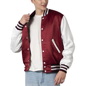 Proveedor Mayorista de Chaquetas Varsity Americanas Vintage Personalizadas, Unisex, con Parches, Transpirables, Brillantes y Ligeras, para Equipos de Béisbol - Product Image 4