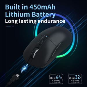 Trọng lượng nhẹ 26k dpi paw3395 cảm biến quang học không dây Chuột chơi game 3 chế độ 2.4G USB-C có dây BT mini phong cách cho PC/máy tính xách tay/Win/Mac - Product Image 2